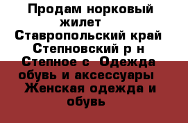 Продам норковый жилет . - Ставропольский край, Степновский р-н, Степное с. Одежда, обувь и аксессуары » Женская одежда и обувь   